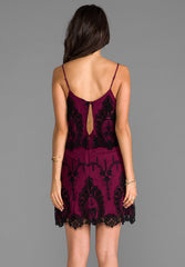 Jeralyn Dress in Burgundy/Black
