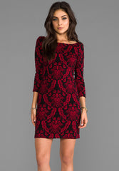 Corbin Long Sleeve Tapestry Knit Dress