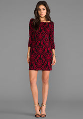 Corbin Long Sleeve Tapestry Knit Dress