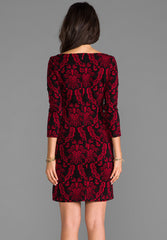 Corbin Long Sleeve Tapestry Knit Dress