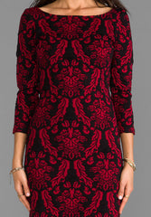 Corbin Long Sleeve Tapestry Knit Dress