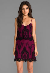 Jeralyn Dress in Burgundy/Black